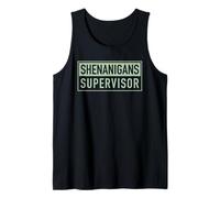 Shenanigans Supervisor St Patricks Day Funny Costume Slogan Tank Top