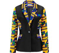 SHENBOLEN Women African Print Coat Kente Top, C, L