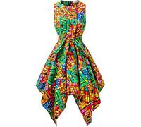 SHENBOLEN Women African Print Dresses Traditional Clothing Casual Party Dress, Y, XL