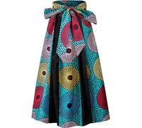 SHENBOLEN Women African Print Maxi Skirt Ankara High Waist Long Skirts, H, One Size