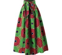 SHENBOLEN Women African Print Skirt Ankara Maxi Skirt Dashiki Skirt, L, One Size