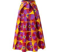 SHENBOLEN Women African Print Skirt Ankara Maxi Skirt Dashiki Skirt, M, One Size