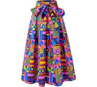 SHENBOLEN Women African Print Skirt Ankara Maxi Skirt Dashiki Skirt, N, One Size