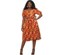SHENBOLEN Women African Print Skirts Ankara Floral Top Set 2 Piece, D, 3XL