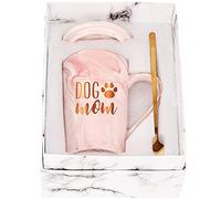 SHENDONG Dog Mom Coffee Mug - Novelty Coffee Mug Birthday Mothers Day Gifts for Dog Mom Mother from Daughter Son, 14oz with Gift Box, Pink