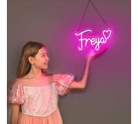 SHENEON Freya Neon Sign Personalized LED Name Neon Light for Kids Bedroom,Birthday Party Decoration,USB Powered Light for Wall Decor,Best Gift for girs,Size 13.8 * 7.8 inches(XD337)