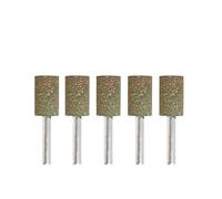 SHENGANG 5Pcs Abrasive Mounted Stone Rotary Grinding Wheel Head Cone Cylindrcial Rubber Polishing Burr Bits Point Sesame Mill Head (Color : 16x6mm Cylindrical)