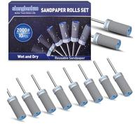 shengbenhao 10PCS 2000 Grit Sanding Drums Sandpaper Sticks Set Compatible with Dremel Rotary Tool Accessories with 1/8 inch Shank for Metal Rust Removal/Jade Polishing/Stone Grinding/Sanding