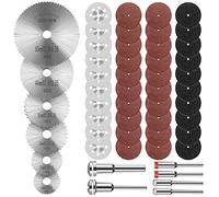 shengbenhao Cutting Wheels for Dremel, Cutting Disc Set for Rotary Tool Accessories High Speed Steel Saw Blades, Diamond Resin Cutting Wheels with 1/8" Shank for DIY Wood Metal Plastic Stone Glass DIY