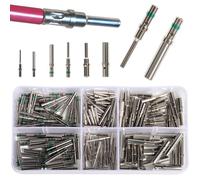 Shengbowi Auto Electrical Wire Connector Plug Deutsch Solid Contact Kit Barrel Style Contacts Size 12 16 20 Male Female Terminals DT Series Pin Steel Crimp Solid Set Solid Contacts Socket Connector