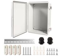 Shengbowi Electrical Cabinet Distribution Box Outdoor Waterproof ABS Junction Box 350 x 250 x 150 mm IP66 Grey with Mounting Accessories for Outdoor Use