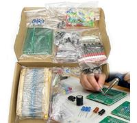 Shengbowi Electronics Components Kit Resistor Capacitor LED Diode Transistor PCB Potentiometer Assortment For Arduino Raspberry Pi MCU Projects 1900PCS