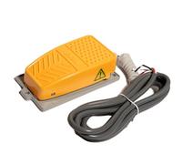 Shengbowi Foot Pedal Switch Industrial Aluminum Momentary 250V 15A Non slip Guard Machine Tools & Welding Switch Metal 2M Cable