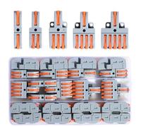 Shengbowi Lever Wire Compact Connectors Splicing Assortment Quick Electrical Connector Kit Grey Circuit Inline Splices Splice Splicing Wiring DIY Terminal Block