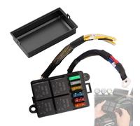 Shengbowi Pre Wired Fuse Relay Box Universal 4 Relay Block ATC ATO Fuse Holder Kit Dustproof Automotive Fuse Box Car Truck Marine Off Road Vehicles 12V 40A
