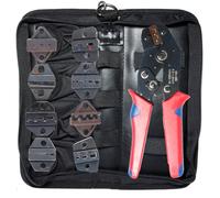 shengbowi Ratcheting Open barrel Wire Crimping Mini Tools Set 8 Interchangeable Jaws Non Insulated Ferrules Terminals Crimper Changeable Ferrules electrical connectors pliers Quick Exchange…