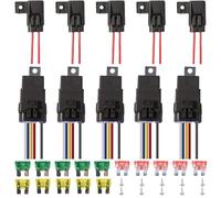 Shengbowi Waterproof Relay Wiring Harness Kit with Tin Plated Copper Fuse Holder Each Set Containing 5 Pieces Automotive Card Vehicle Vessel Uses ATC ATO 12V 30A