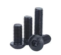 SHENGG 10pcs 1/8 5/32 1/4 3/8 5/16 4# 6# 8# 10# 10.9 Alloy Steel Anglo-American Made Button Round Head Hexagon Socket Screw Allen Bolt(3/16",0-80)