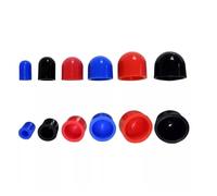 SHENGG 10PCS ID 4mm-14mm Length Car Silicone Hose End Cap Tube Bypass Black Blue Red Accessories(ID 14mm 10pcs Blue)