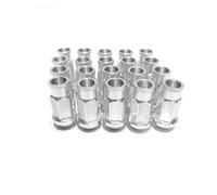 SHENGG 20PCS D1 Spec Wheel Lug Nuts M12x1.5/1.25 Car Modified Aluminum Performance Auto Racing Wheel Lug Nuts Screw(SILVER,M12x1.25)
