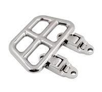 SHENGHUISS Large Folding Mast Step Safety Stainless Steel 316 Side Steps with Diamond Tread Pattern for Climbing High Places of Boat,Yacht,Car,Rv,Truck,Trailer,Transom