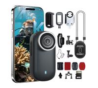 shenghuo 4K Mini Body Camera 64G Wearable Thumb Camera 360° Rotatable Magnetic Clip for Lecture Travel Pet Walking Outdoor Recording（Black）