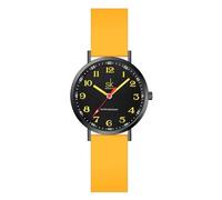 SHENGKE Casual Fashion Women Sport Watch Sweat Resistant Students Watch with Easy Read Dial and Silicone Band,Water Resistant(Black Yellow)