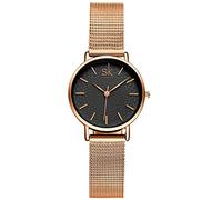 Shengke Elegant Slim Simplicity Quartz Watch Top Brand Mesh Band Women Watches Ladies Business Wristwatch Hot Clock 2018 (rosegold case&rosegold mesh band)