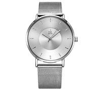 Shengke Fashion Black Women Watches 2017 Ultra thin Quartz Watch Woman Elegant Dress Ladies Watch Montre Femme SK (sliver)