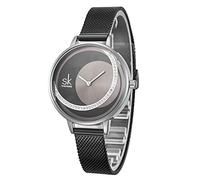 SHENGKE Ladies Watch Mesh Band Crystal Luxury Ladies Quartz Wrist Watch Girl Dress Wrist Watch