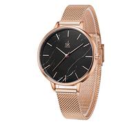SHENGKE Marble Watch Quartz Ultra-Thin Minimalist Watch for Women Creative Women Watches Waterproof