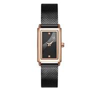 SHENGKE Minimalist Watch (Love Me Tender Love Me Home) Casual Fashion Wrist Watch Deco Square Black