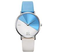 SHENGKE Minimalist Watch (Love Me Tender Love Me Home) Casual Fashion Wrist Watch WhiteBlue