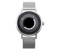 SHENGKE SINOBI Business Watches Men Fashion Original Design Watch Men Steel Mesh Men's Watch Clock Relogio Masculino Creative Wristwatch, S9800G-Silver, sport