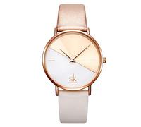 SHENGKE SK Fashion Women Watches Leather Band Simple Decent Casual Waterproof Lady Watch