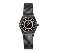 SHENGKE SK Fashion Women Watches with Crystal Diamond Ladies Dress Watch with Genuine Leather and Stainless Steel Band (Black Mesh)