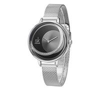 SHENGKE SK Ladies Watch Mesh Band Crystal Luxury Ladies Quartz Wrist Watch Girl Dress Wrist Watch relogio Feminino