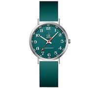 SHENGKE SK Ultra Thin Fashion Scrub Women Watch for Medical Professionals,Nurses,Doctors,Students Watch with Easy Read Dial,Colorful Silicone Band (Green)