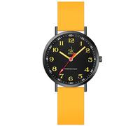 SHENGKE SK Ultra Thin Fashion Sport Sweatproof Women Watch for Medical Professionals,Nurses,Doctors,Students Watch with Easy Read Dial,Colorful Silicone Band (Black-Yellow)