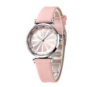 SHENGKE Watches for Women Fashion Simple Women's Watch Creative Ladies Watch Waterproof Wrist Watch with Leather Band，Pink