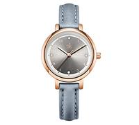 SHENGKE Watches for Women Simple Women's Watch Creative Ladies Watch Waterproof Wrist Watch with Leather Band，Blue