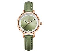 SHENGKE Watches for Women Simple Women's Watch Creative Ladies Watch Waterproof Wrist Watch with Leather Band，Green