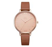 SHENGKE Women Watches Leather Band Luxury Quartz Watches Girls Ladies Wristwatch Relogio Feminino, 0039 Brown, Quartz Watches