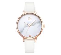 SHENGKE Women Watches Leather Band Quartz Watches Girls Ladies Wristwatch