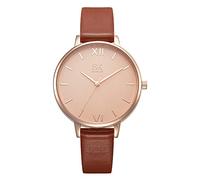 SHENGKE Women Watches Leather Band Quartz Watches Girls Ladies Wristwatch