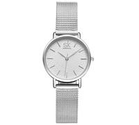 SHENGKE Womens Watches Mesh Belt Quartz Watch Waterproof Fashion Simple Wristwatch for Women Ladies Girls Silver¡
