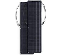 SHENGMIAOHE Flexible Monocrystalline Solar Panel Kit 500 W Ultra-Thin Solar Panel with 40A Controller - 2X 250W 12V-24V Etfe Panels for Family, Rv, Caravan, Boat,White/Black