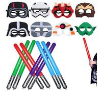 shengo 16PCS Halloween Star Party Gift Set, Wars Felt Masks Lightsaber Balloons Galaxy Party Accessories Suitable for Halloween Parties Birthday Parties Cosplay