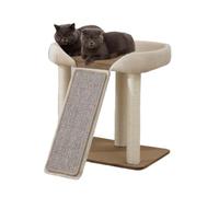 SHENGOCASE Modern Cat Tree Tower, Extra Large Platform Couch Sofa Bed for Maine Coon, Multiple Cat Furniture with Scratching Post Ramp Tilted Angled Scratcher Scratch Pad Sisal