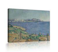 SHENGPOSTER Paul Cézanne Canvas Prints for Living Room Modern Impressionist Wall Home Decor the Gulf of Marseille Beach Landscape Wall Art Posters 65x98cm Innerframe